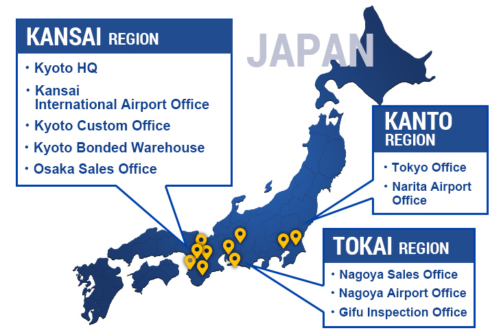 Location Map in Japan