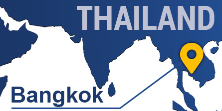Location Map in Thailand